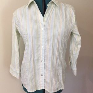 Chico’s seersucker button down top